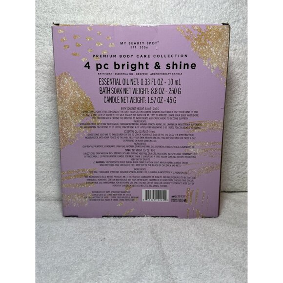 My Beauty Spot 4 Pc Bright & Shine Premium Body Care Collection - Picture 2 of 3